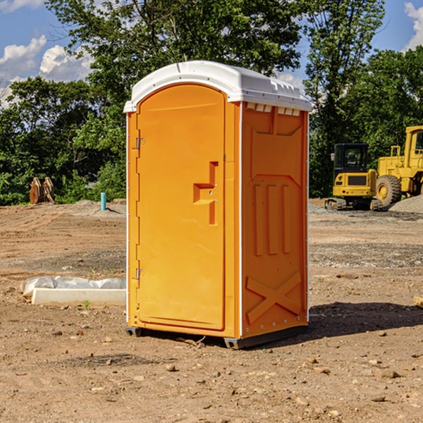 can i customize the exterior of the porta potties with my event logo or branding in Port Byron